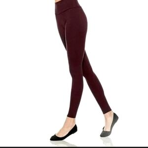 Spanx Deep Burgundy High-Waisted Red Hot Assets Leggings Large Shapewear NWT